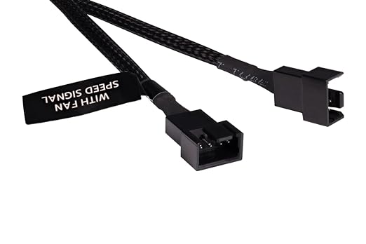 Splitter PWM 2x 4 Pin - 15 cm Noir 