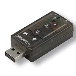 Mini carte son USB surrond 7.1 entree/sortie jack 