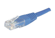 Cordon RJ45 catégorie 5e U/UTP bleu CCA - 0,3m #