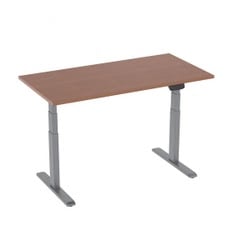 Bureau motorisé assis-debout Noyé/gris - 180x75cm 