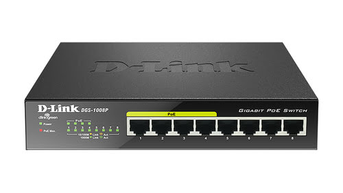 8 Ports 10/100/1000Mbps DGS-1008P (4 POE)