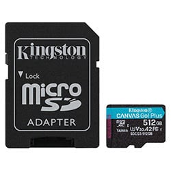 Micro SDHC 512Go C10 A2 V30 + Adapt SDCG3/512GB