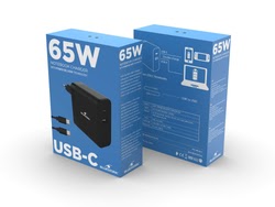 Chargeur secteur vers USB et USB-C - 65W - Noir